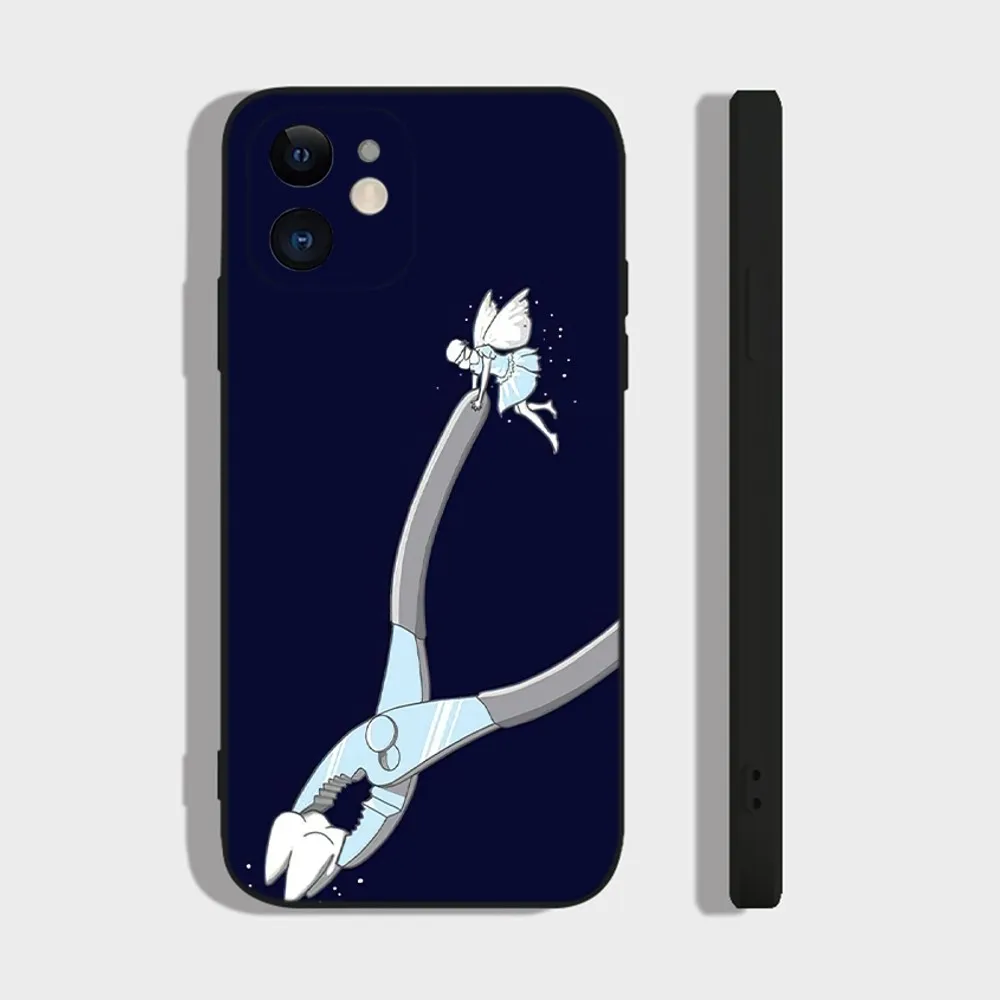 Dentist Tooth Phone Case For iPhone 16,15,14,13,12,11 Plus,Pro,Max,XR,XS,X,7,8 Plus,SE,Mini Silicone Soft