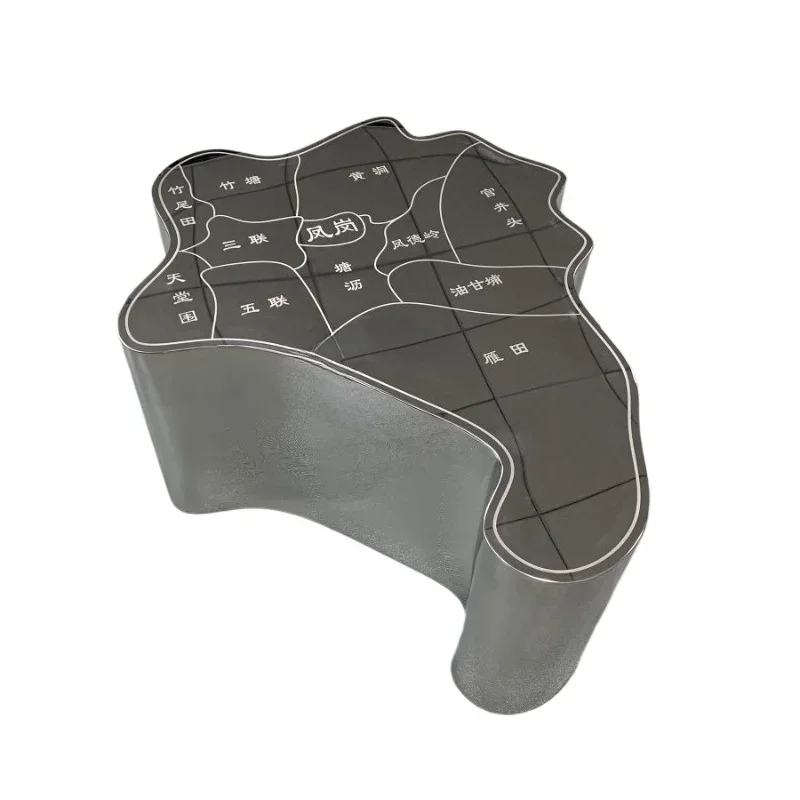 

Modern simple stainless steel floor graphic coffee table villa hotel homestay model room tea room living room living