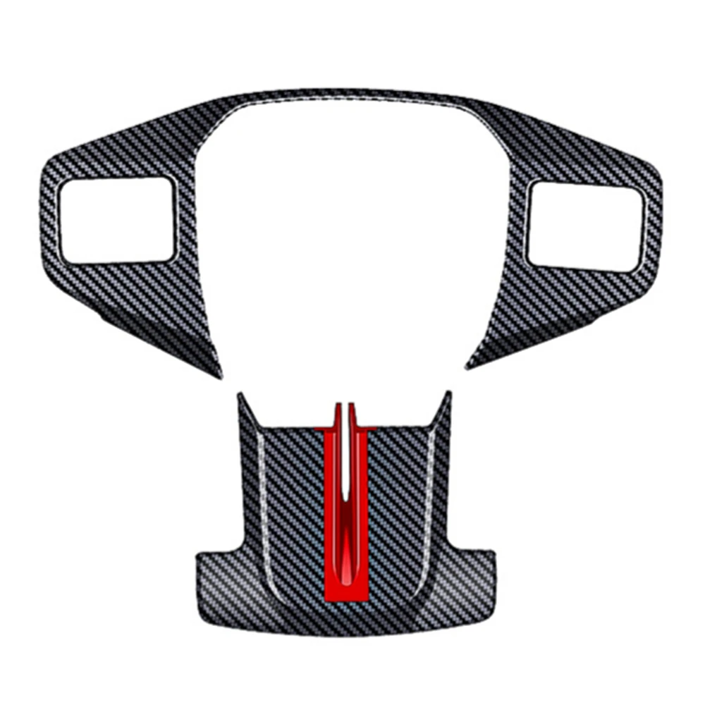 Car Steering Wheel Panel Cover Trim L/RHD for Toyato Rav4 RAV 4 2026 2027 ABS Carbon Fiber Decorative Frame Sticker