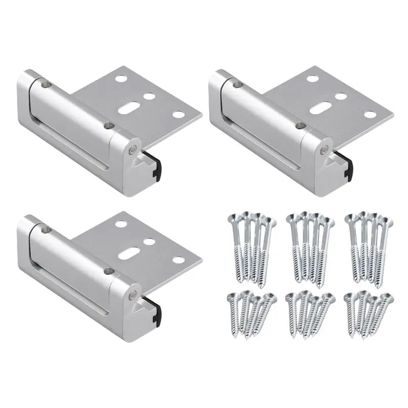 3 Pcs Door Reinforcement Lock,Aluminium Alloy U Door Reinforcement Lock 3Inch Security Door Lock Home Proof Door Stopper-[Kiri-X