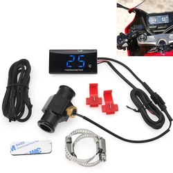 LCD Digital Motorcycle Thermometer Gauge Universal Water Temp Adapter Moto Racing Accessories for XMAX250 300 NMAX CB 400 CB500X