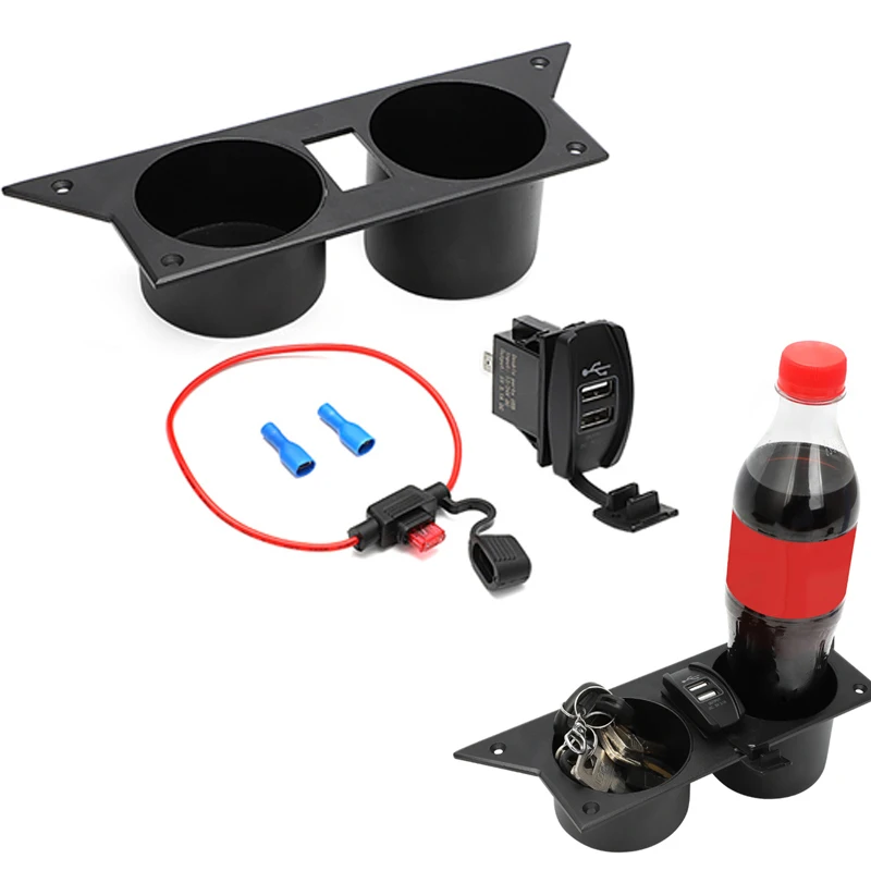 

For 3rd Gen/Third Gen Camaro Ash Tray Replacement Aluminum Cup Holder with USB Charger Car Interiors Accessories