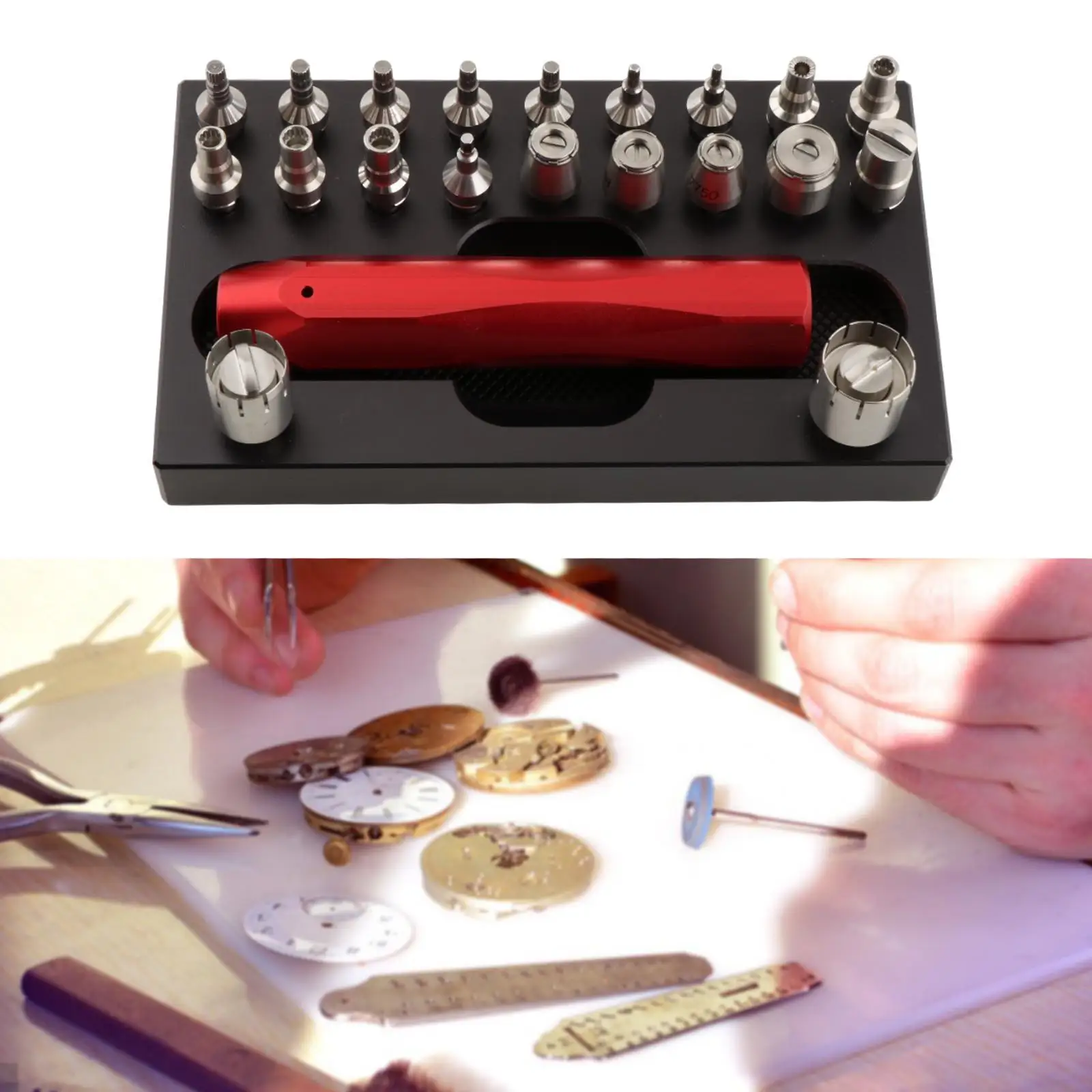 

Watch Crown Tube Remover Tool Set, Watchmaker Tool Kit, Watch Repairing Tool