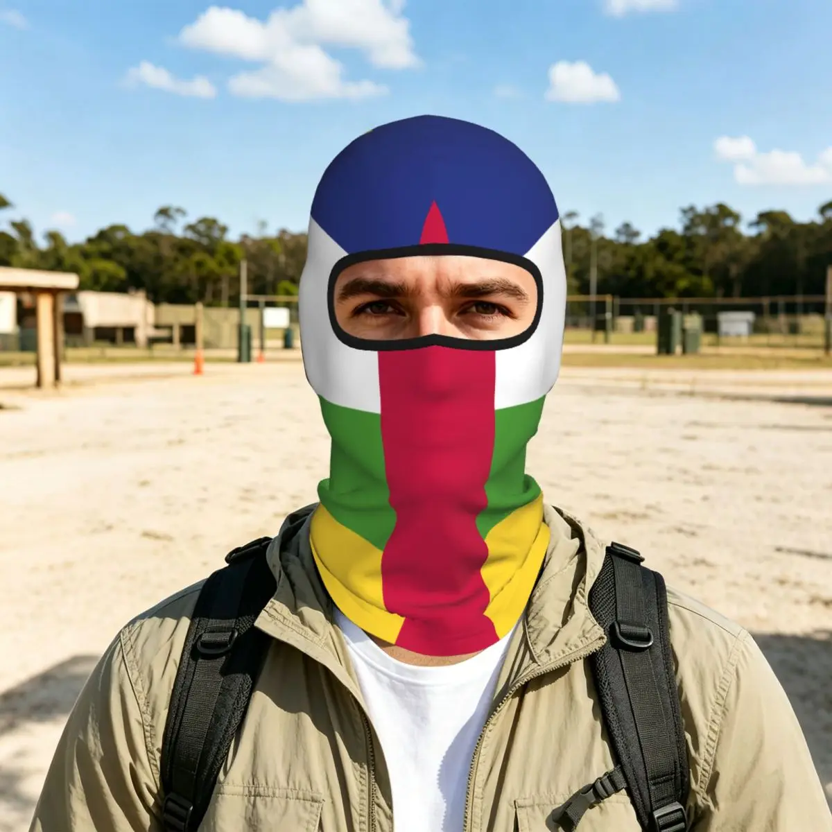 C.A.R Flag Balaclava Full Face Mask Breathable Motorcycle Winter Warm Full Cover Caps Neck Windproof Dustproof Cycling Caps