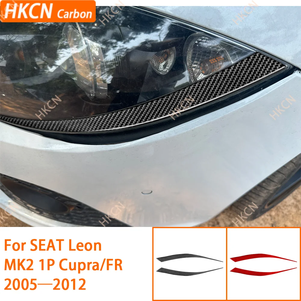 

Передняя фара, веко, брови, внешняя панель/3K, углеродное волокно + смола/3 мм, защита от царапин/для SEAT Leon MK2 1P Cupra FR 05—12