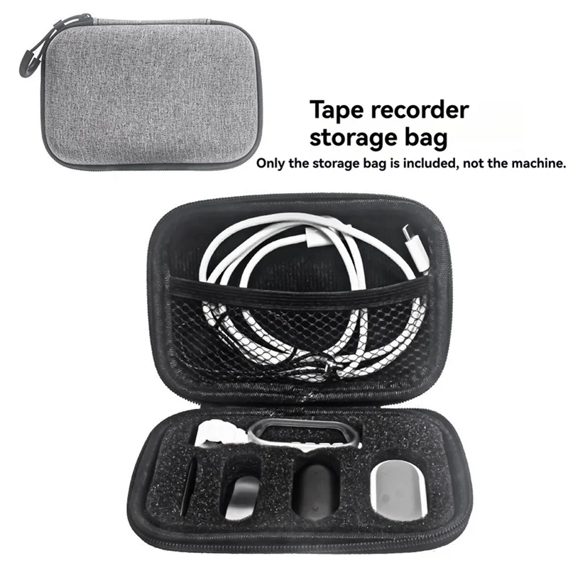 ABSQ-حافظة صلبة لجهاز PLAUD Notepin AI Voice للمسجل-تضمن دبوس مغناطيسي ومشبك وحوض وسوار معصم وكابل (فقط)