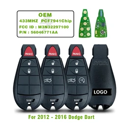 CN087039 Original Key For 2012-2016 Dodge Dart Fobik Key 5B Trunck Remote Start M3N32297100 ID46 Chip P/N:56046773AA