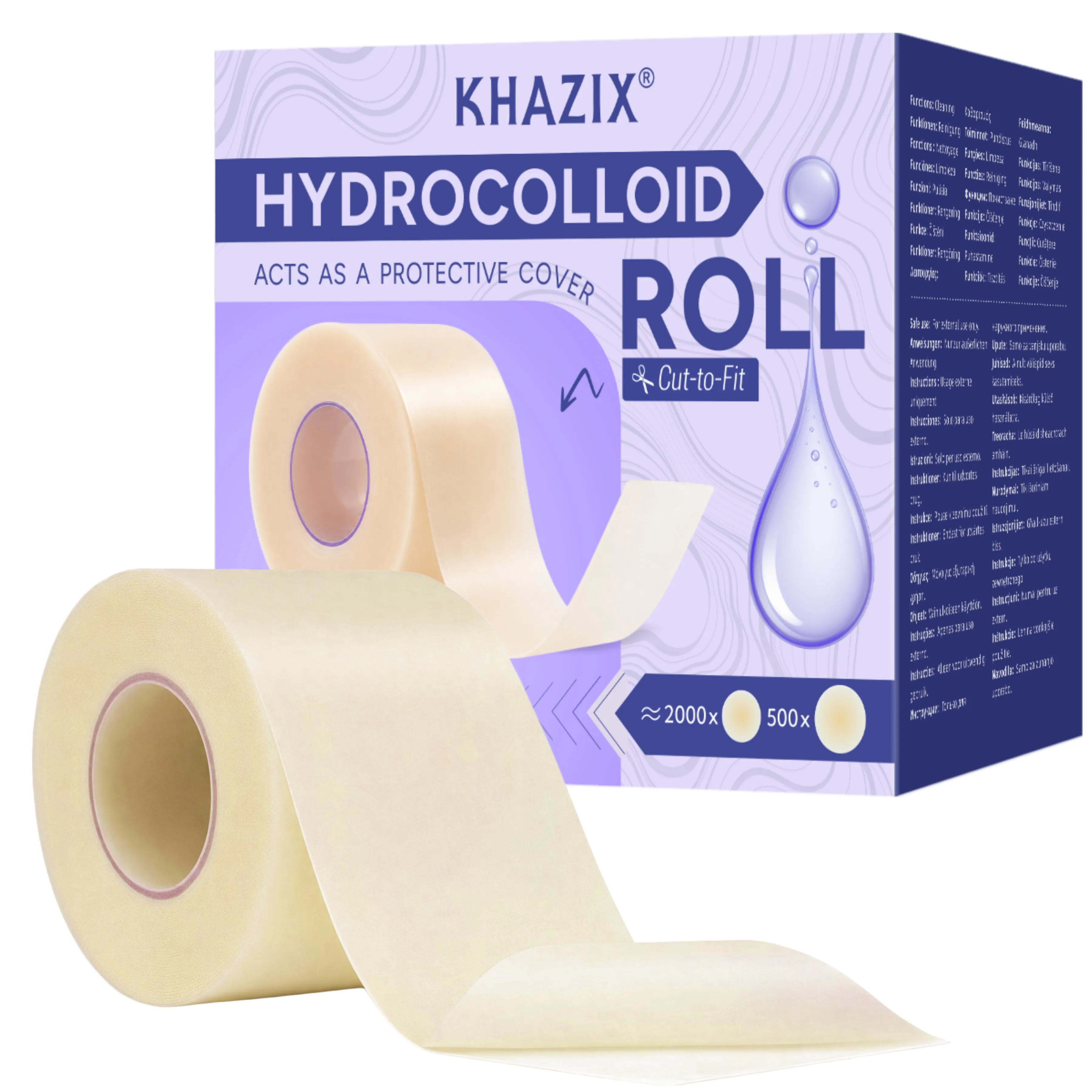 1  Roll Pimple Patch Artificial Skin Wound Dressing Freely Cuttable Skin-Friendly Adhesive Keep Wound Clean 1 Roll Value Pack.