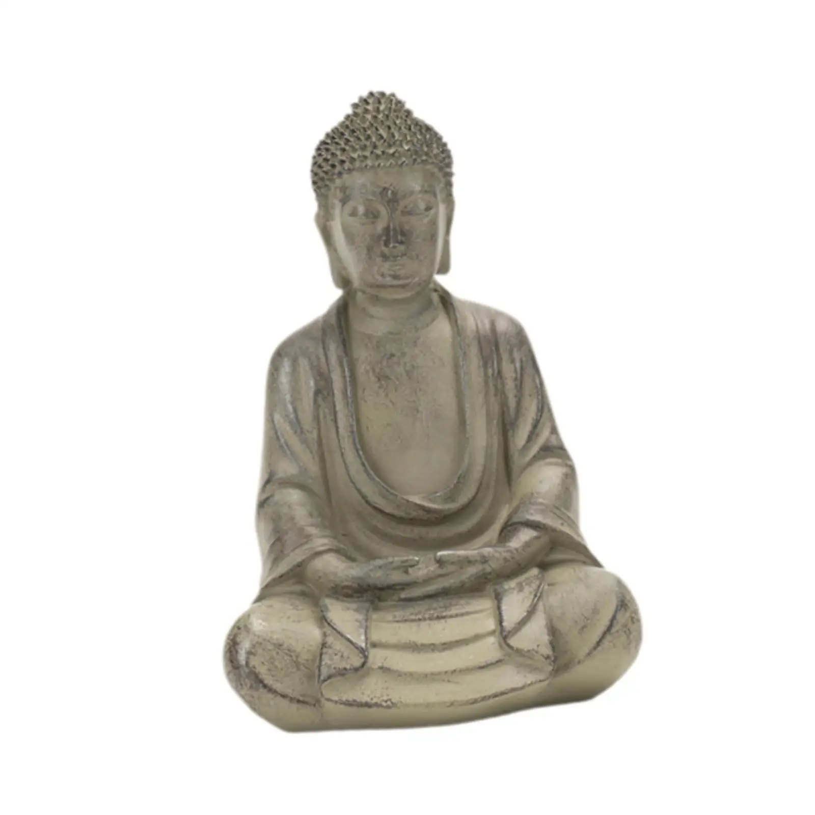 Resin Sitting Buddha Figurine Handmade Craft for Bedroom Multifunctional