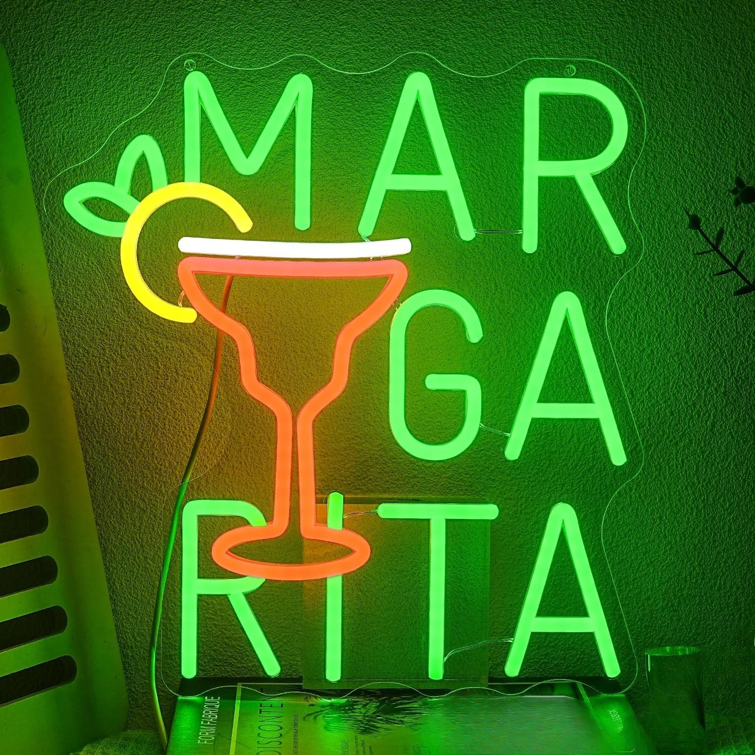 Margarita Cocktail Neon Sign Christmas Decor LED Neon Light Wall Art For Bar Pub Party Xmas Holiday Gift USB Powered Neon Lamp