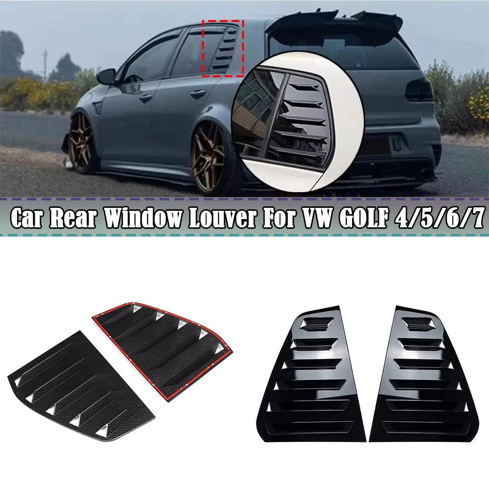 

Car Rear Window Louver Side Shutter Cover Trim Sticker Vent Scoop ABS For Volkswagen Golf 4/5/6/7 MK4 MK5 MK6 MK7 MK7.5 GTI R