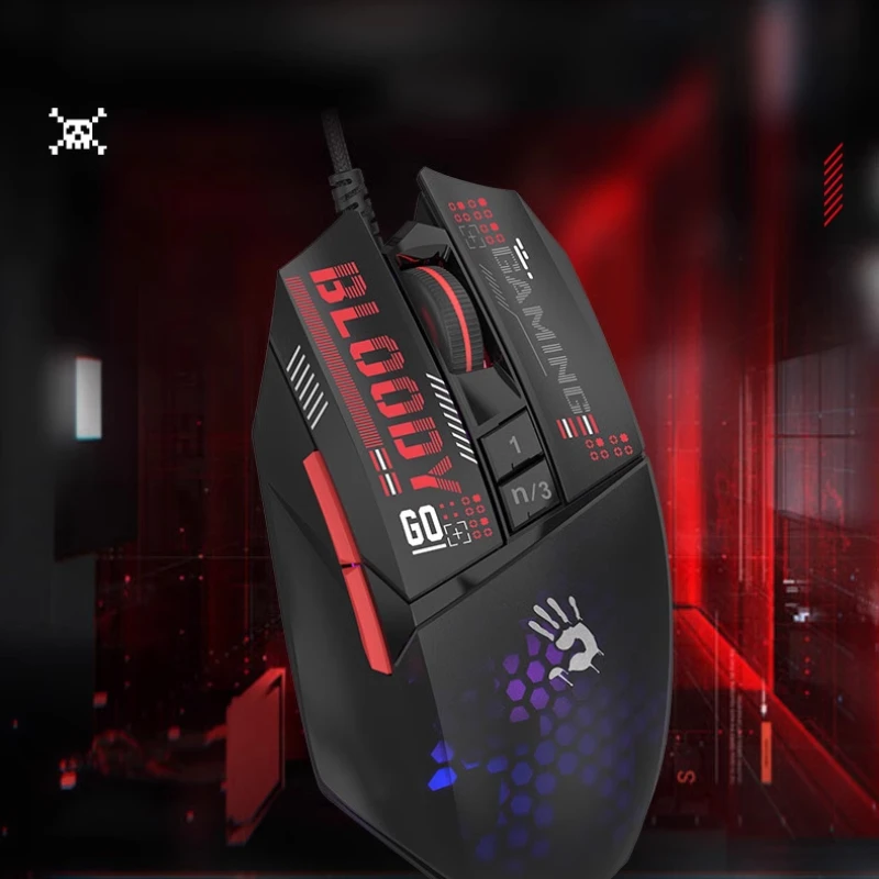 A4tech Bloody Gaming Mouse Wired for PS5/PS4 Platform Converter Universal Pressure Gun Mouse V8 Max Mini COR45