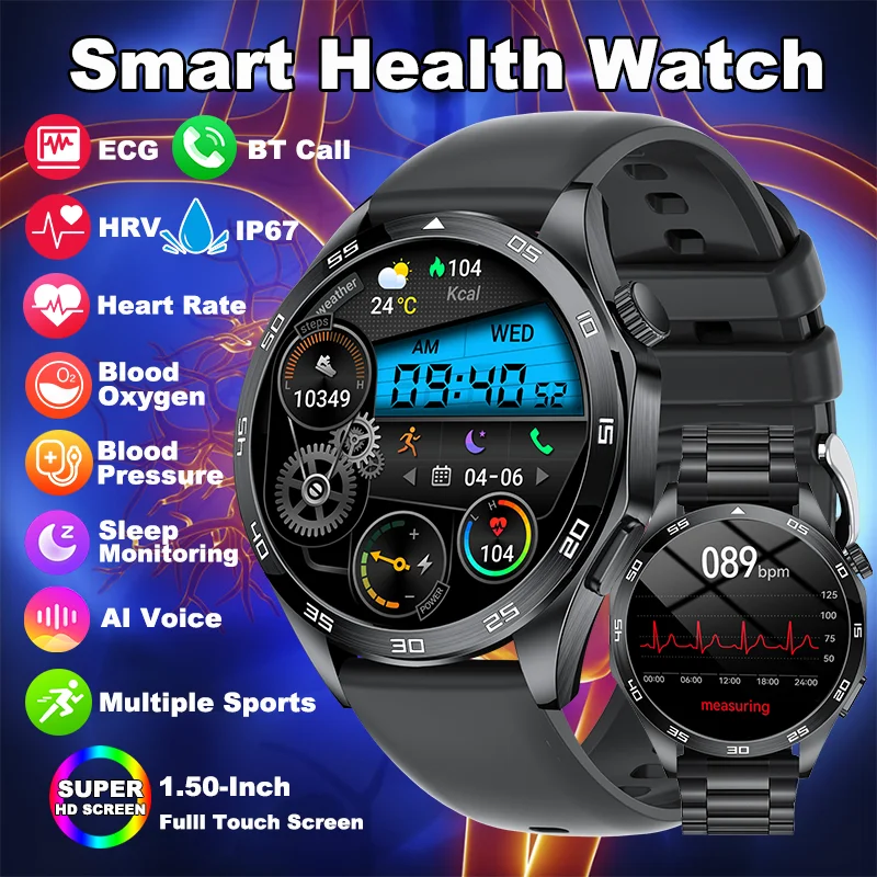 

LIGE 2025 Новинка для Huawei Смарт-часы Мужские часы 4 Pro+ ЭКГ HRV Монитор сердечного ритма артериального давления Монитор здоровья Bluetooth Call Smartwatch