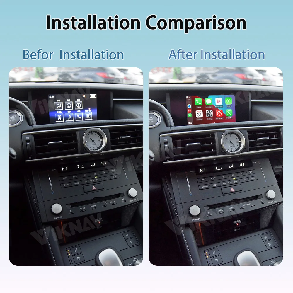 Viknav For Lexus RC 2015-2020 Linux Interface Box Fit For Original Car OEM Screen Wireless Apple CarPlay Android Auto