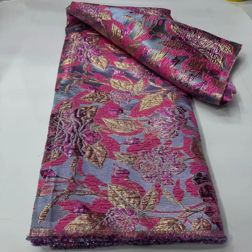 

Оптовая продажа, африканская парча, жаккардовая кружевная ткань, 5 ярдов, 2026, высокое качество, французское позолоченное кружево для женщин, свадебные платья