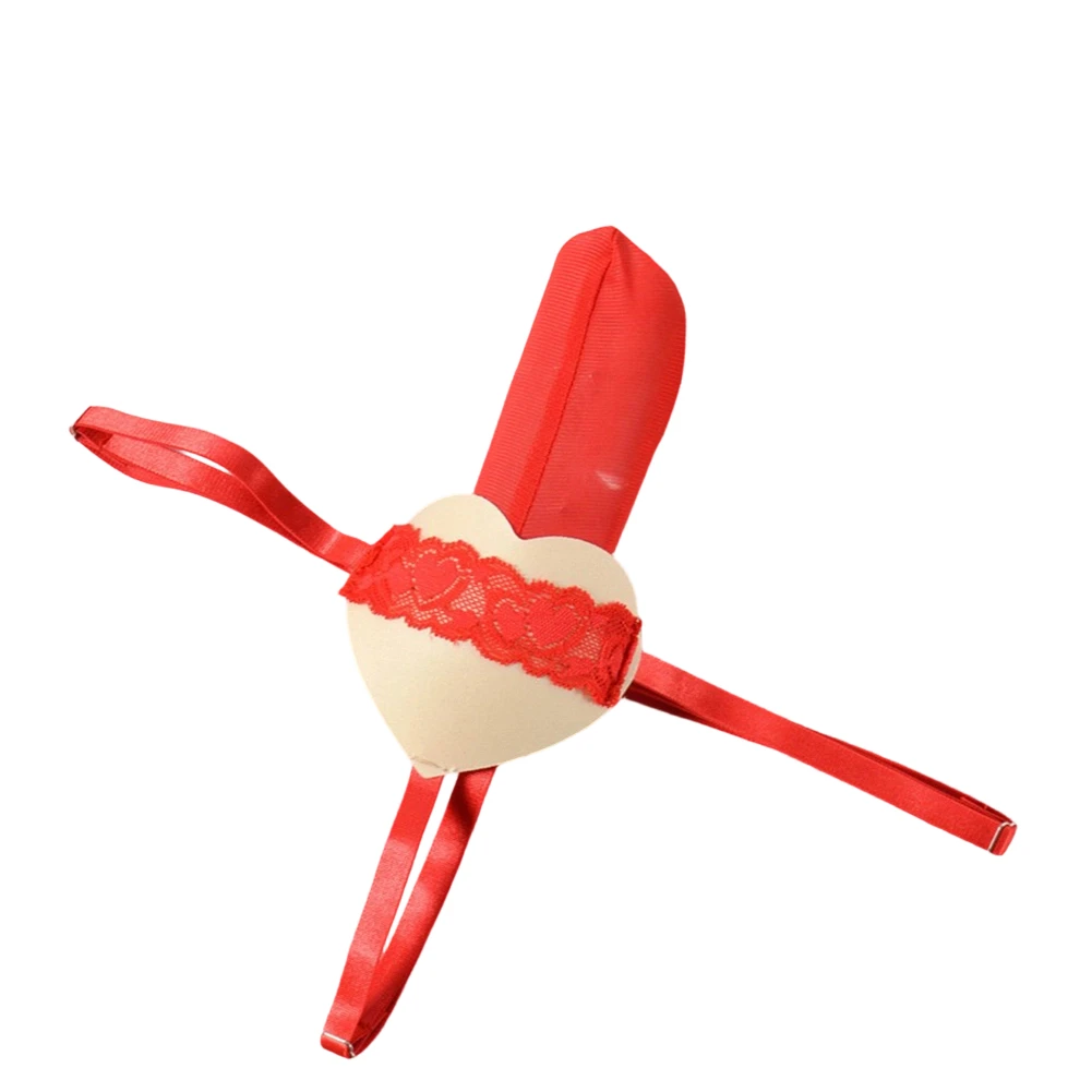 

Men's Love Modeling Panties Lace Briefs G-String Lingeries For Man Low Waist T-Back Sissy Bulge Pouch Thongs Underwear Calcinha