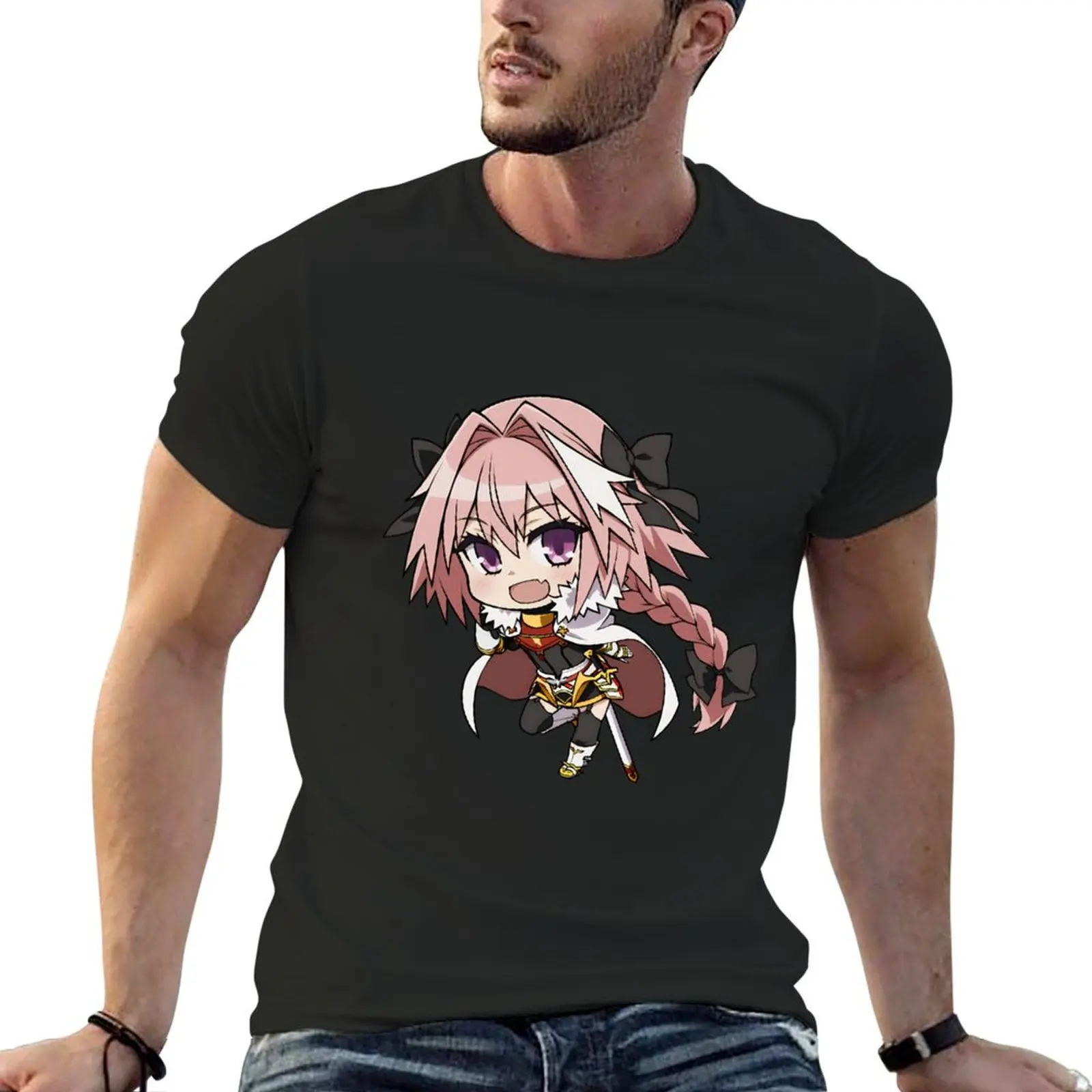 【Fate/Apocrypha】Astolfo #001 T-shirt boys animal print Short sleeve tee mens graphic t-shirts hip hop