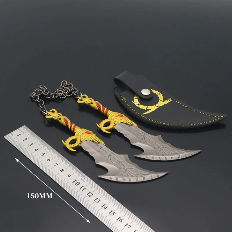 15 cm/5,9 Zoll God Of War 4 Messer Modell Samurai Requisiten Spiel Peripheriegeräte Die Klingen des Chaos Cosplay Lustige Geschenke Ornamente Spielzeug Sport