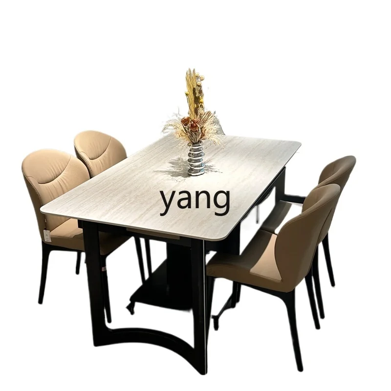 

LMMdual-purpose with heating automatic integrated household long rice table and chairs can be equipped with induction cooker