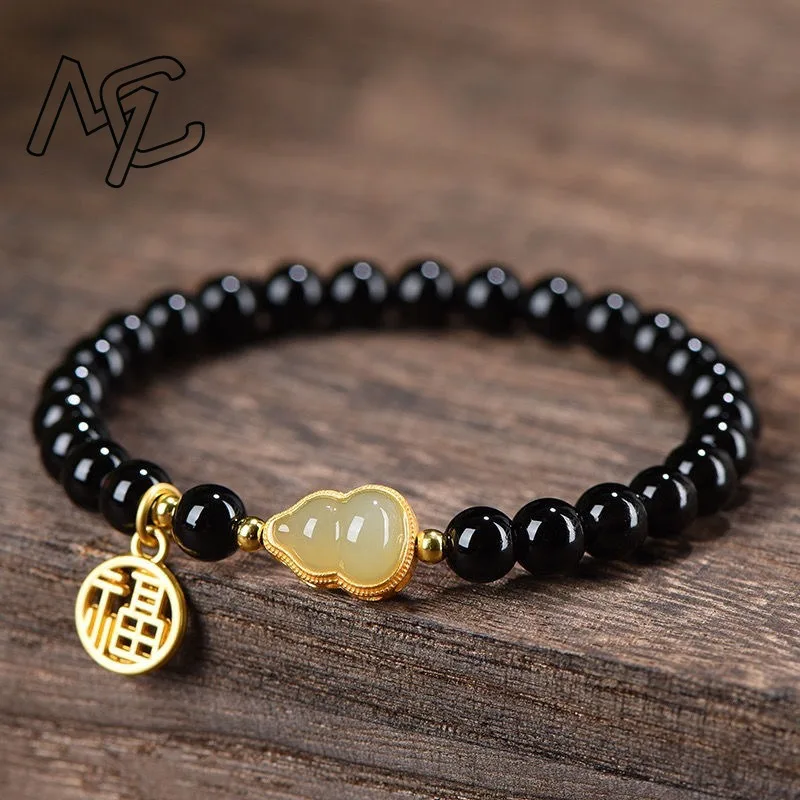 سوار القرع من حبات اليشم الجاسبر ، سحر الأحجار الكريمة الطبيعية ، إكسسوارات تميمة مرنة ، هدية مجوهرات من المصمم الأخضر ، الموضة ، 8 والي