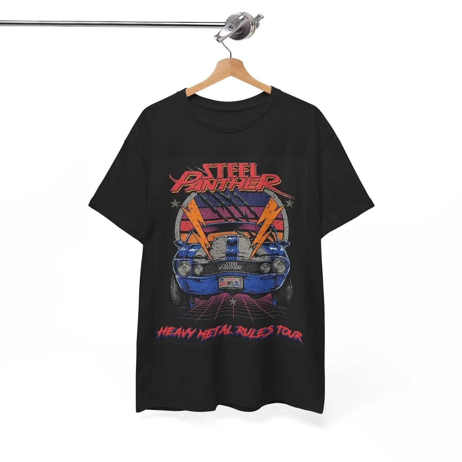 T-shirt unisexe Steel Panther, T-shirt en coton rapCotton, Vintage Rock Band, Merch Metal, Tour