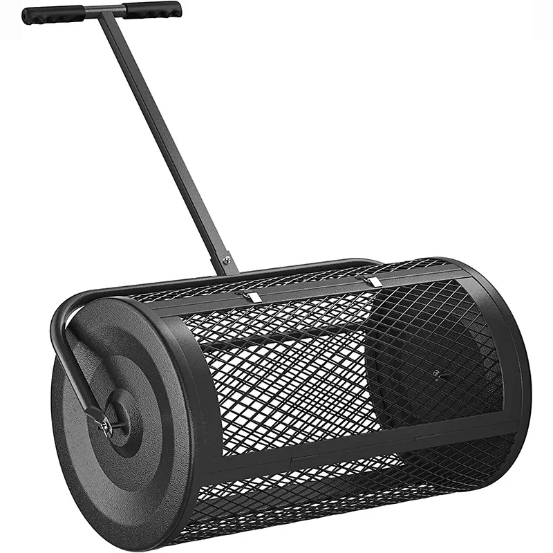 Push-Pull Boom Spreader for Fertilizer Application Lawn, Garden, and Forestry Roller for Soil Surface Mulching and Compost Appli view 2
