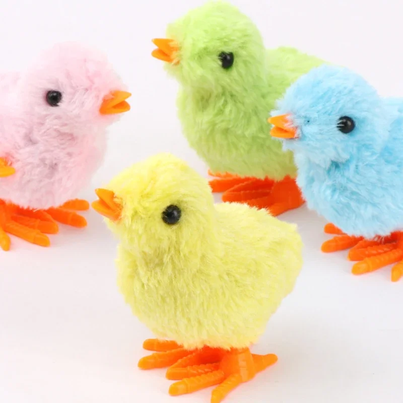 1pcs Cute Plush Chain Chick Toys Jumping Chicken Funny Halloween Gifts Birthday Party Favor Bags Nostalgic Toy for Children