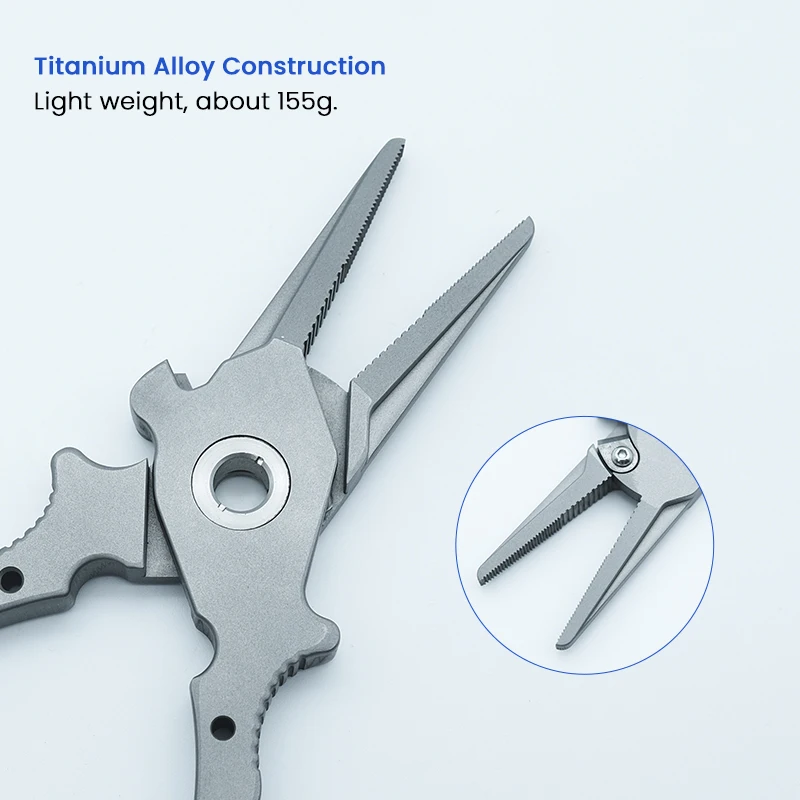 مقاومة للصدأ المياه المالحة سبائك التيتانيوم Multitool الرصاص الضغط موضوع قطع كماشة الصيد