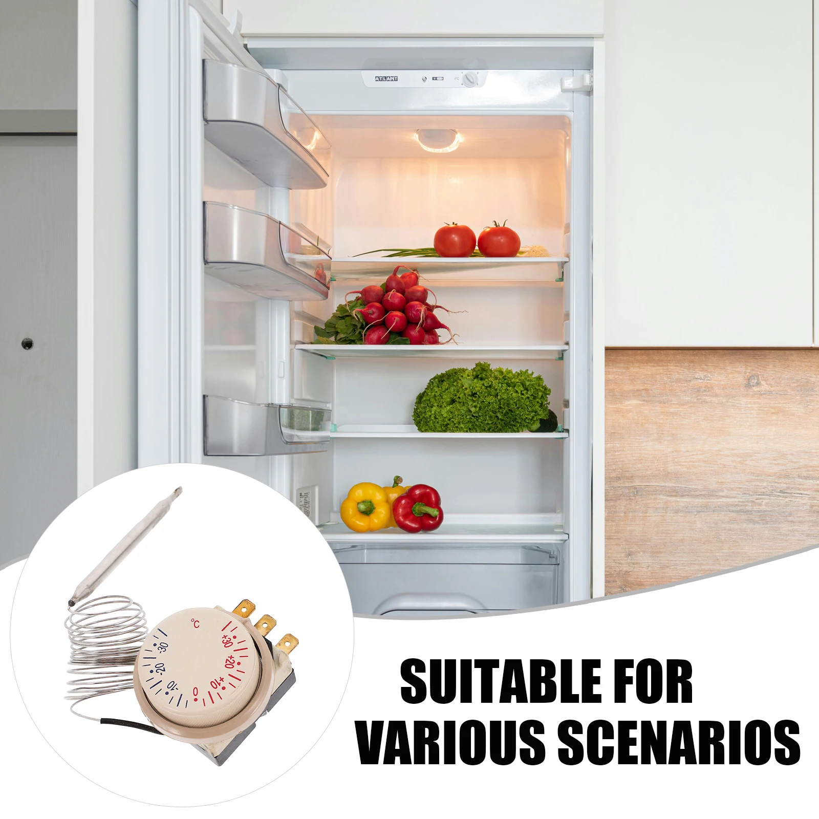 

Adjustable Refrigerator Thermostat Temperature Control Switch Replacement -30℃ To 30℃ Plastic Copper Iron Universal