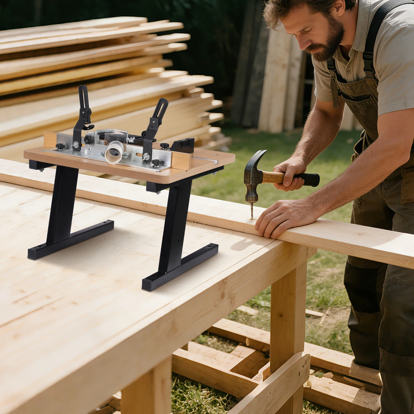 Woodworking Bench, Router Table, Mini Trim Router Mounting Table, Precision Carving Station, For Home Use, Personal DIY Carving