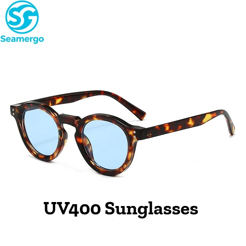 

New Small Round Frame UV400 Sunglasses Men and Women Fashion Simple Leisure Sunglasses Personalized Travel Vacation Sun Glasses
