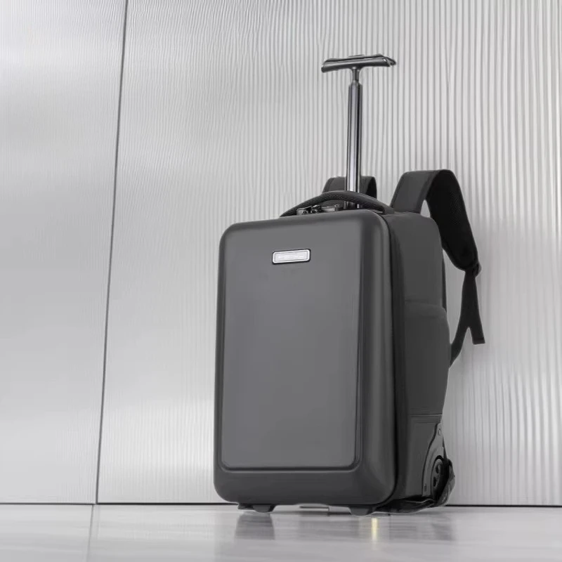 

New Hard-shell Trolley Case Stylish Backpack, Multi-functional Storage, Carry-on Luggage, Travel Suitcase