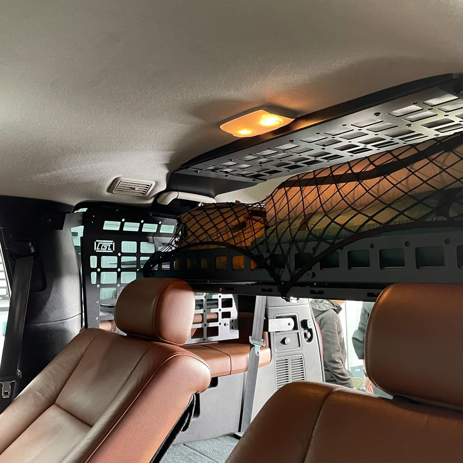 

For Toyota Sequoia 2008-2022 Modular Storage Window Panel Shelf Modification Rear Trunk Debris Rack Molle Panel 1Set