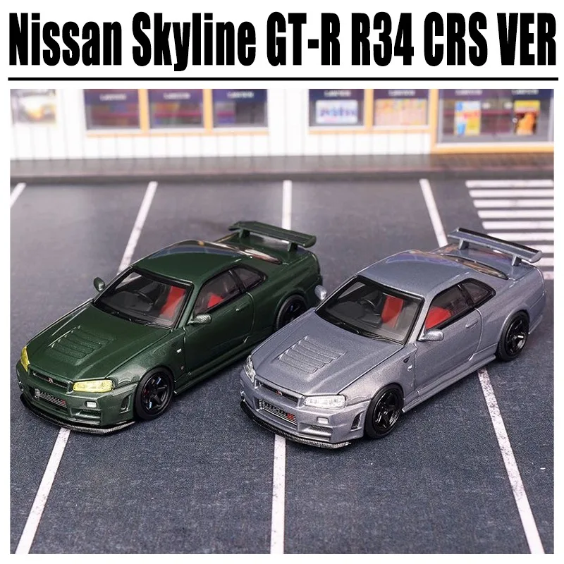 

MH Scale 1/64 Nissan Skyline GT-R R34 CRS VER Alloy Toy Motor Vehicle Diecast Metal Model Gifts