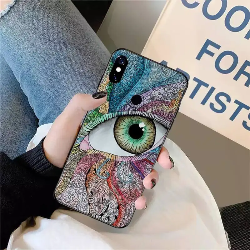 Trippy-Coque de téléphone à motif psychédélique pour Xiaomi, Redmi Note 12 11 7 8 9 10 E s i T X note ultra bery pro 5G 4G