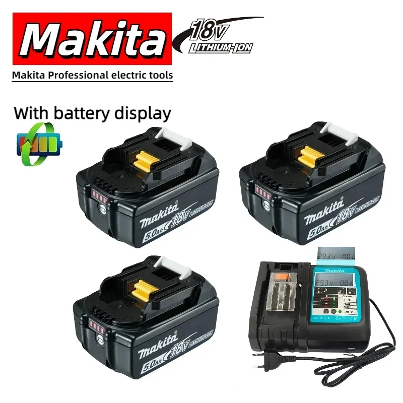 

Original Makita 18v 6.0Ah BL1860 BL1850B BL1850 BL1840 BL1830 screwdriver battery Replacement Power Tool Makita Batteries.