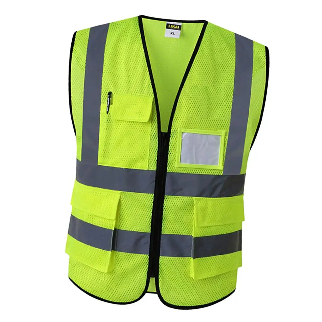 High Visibility Reflective Mesh Vest Security Protective Workwear for Road Repair and Outdoor Working