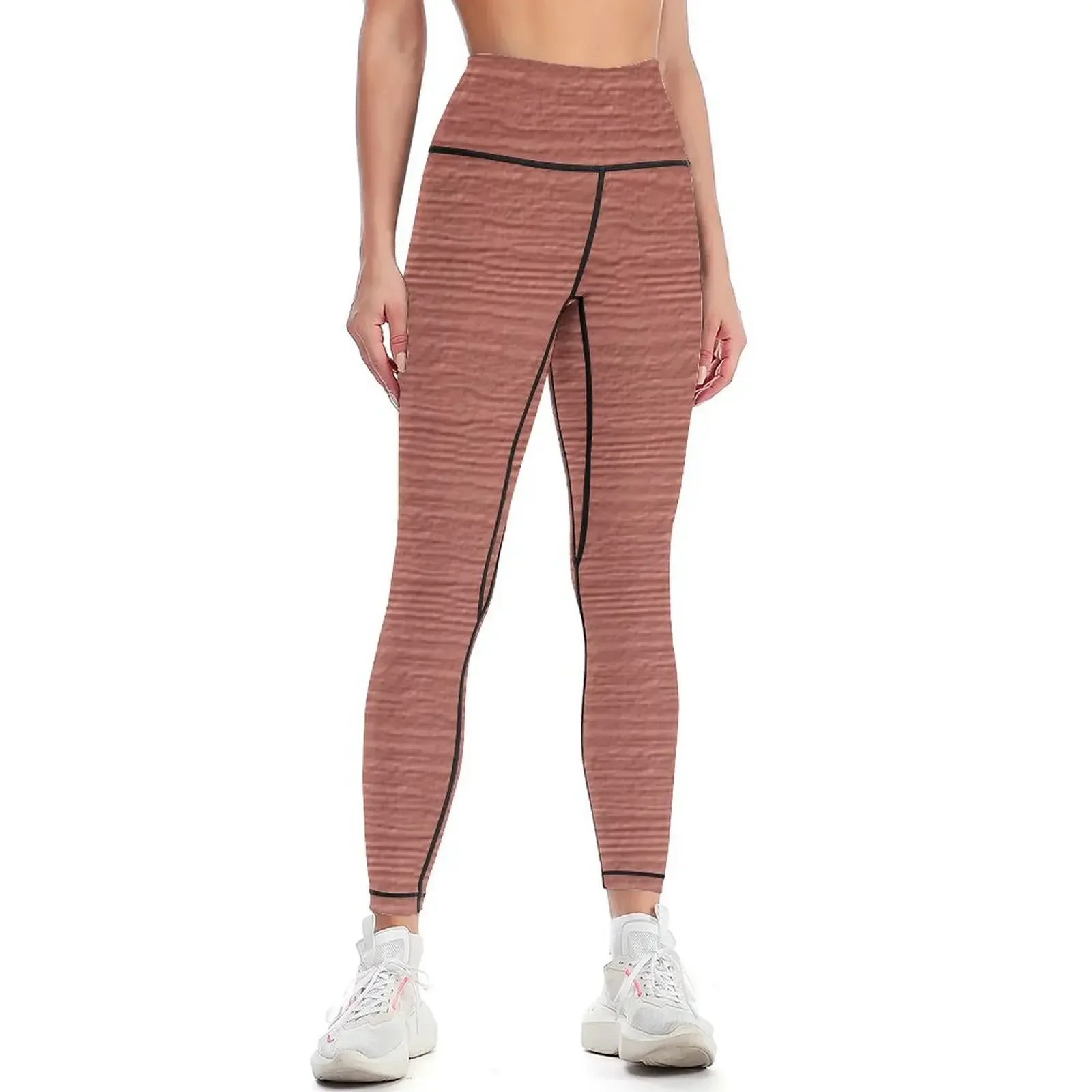 

Terra Cotta Wood Grain Texture Leggings for physical jogging pants active wear joggers for Womens Leggings