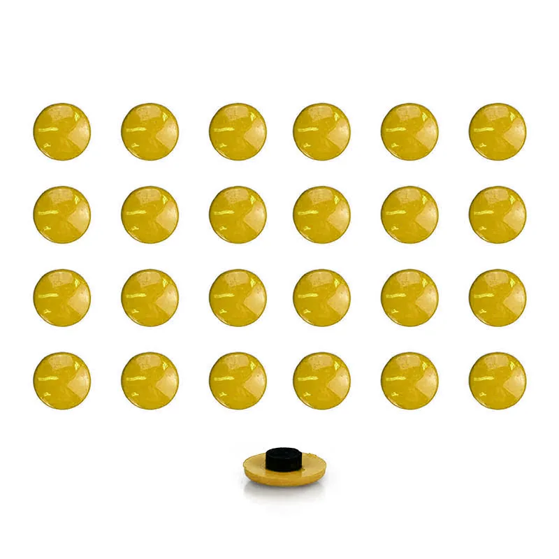 24 Units Yellow Button Orpossible Refrigerator and Panel Magnets