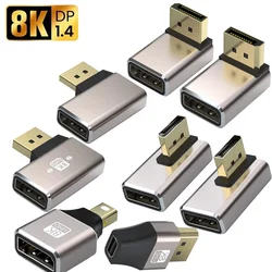 Gold-Plated DisplayPort1.4 Adapter Support 8K@60Hz 4K@144Hz HDR Video Alloy Shell DP Cable Extender for Desktop Computer Monitor