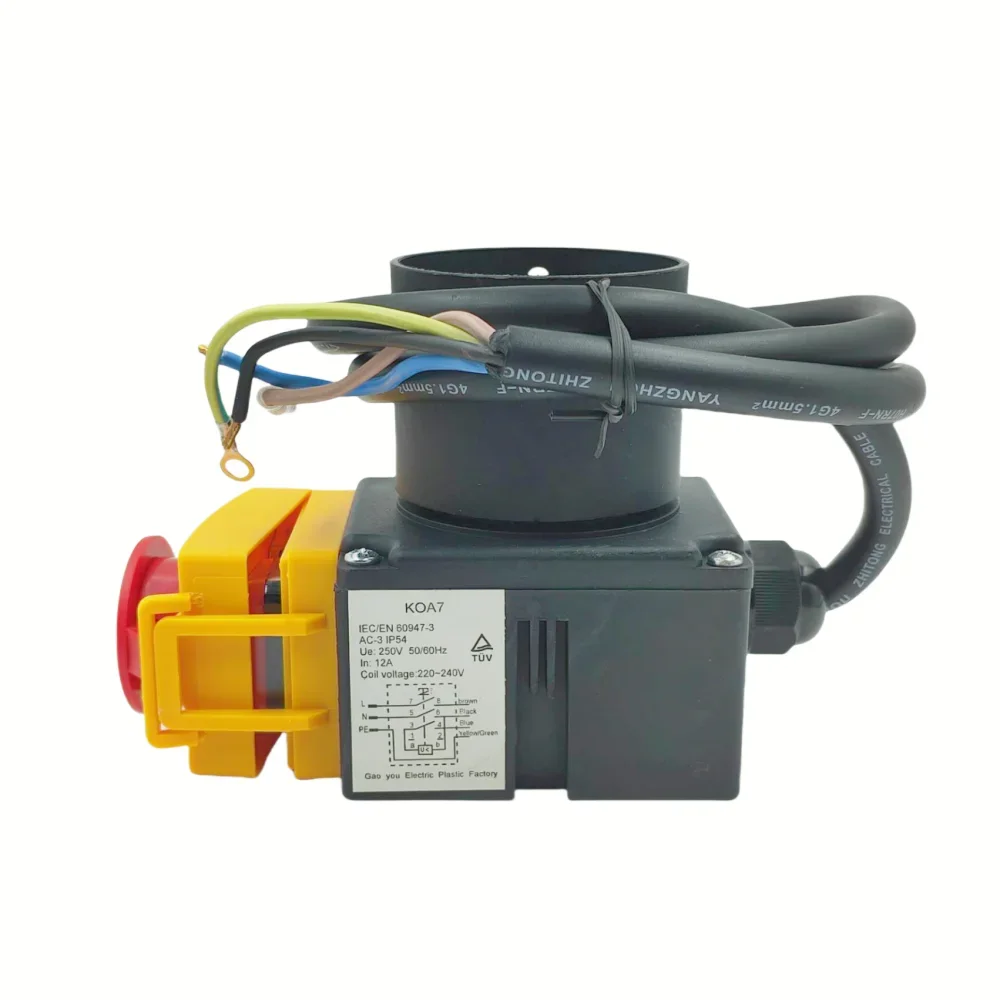 KOA7 250V 12A IP54 Wood Splitter Electromagnetic Button Switch Log Splitter Power Switch Replaces HCK3T