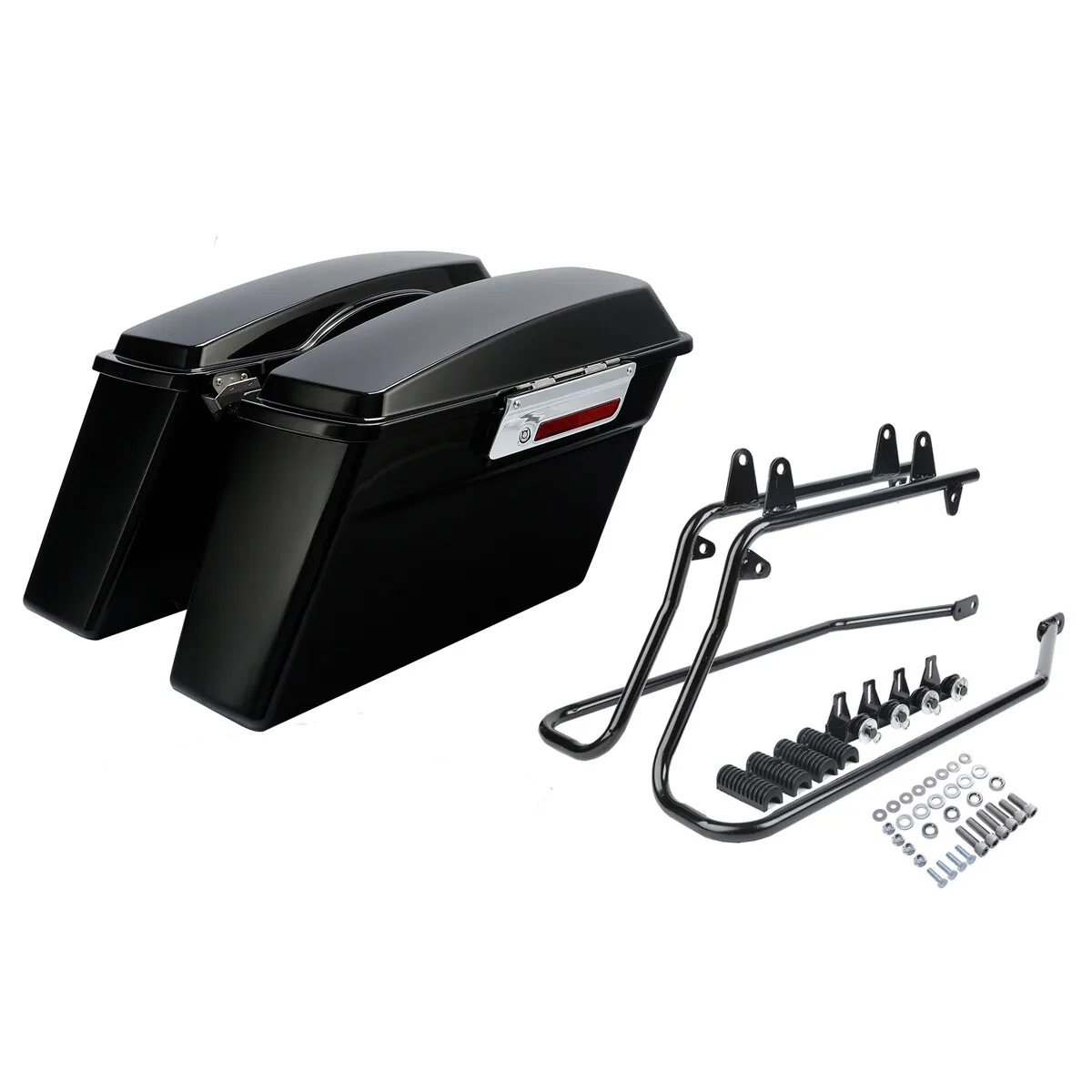 Hard Saddlebags Conversion Bracket Compatible with Heritage Softail 1984-2017 - Black
