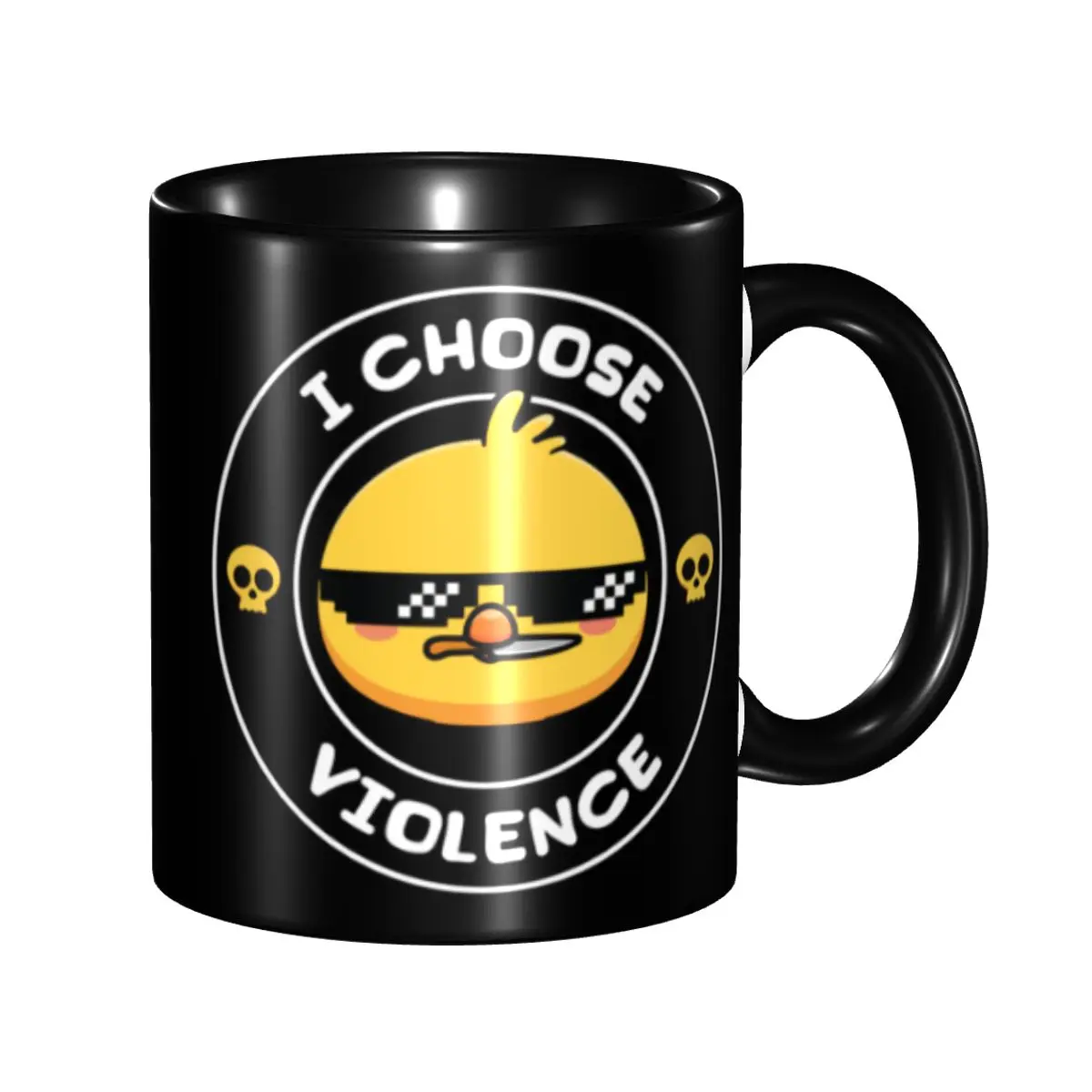 

I Choose Violence Funny Duck Coffee Mug DIY Personalized Ceramic Tea Milk Mug