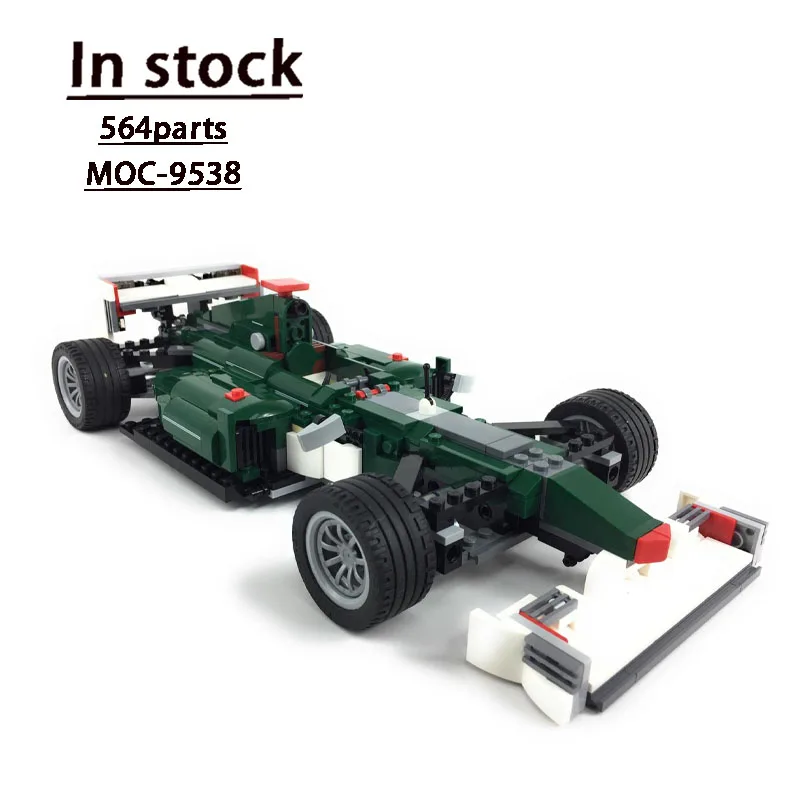 MOC-9538Classic F1 صيغة سيارة رياضية سيارة اللبنات Model564PartsMOC الإبداعية بنين أطفال عيد ميلاد اللبنات لعبة الهدايا