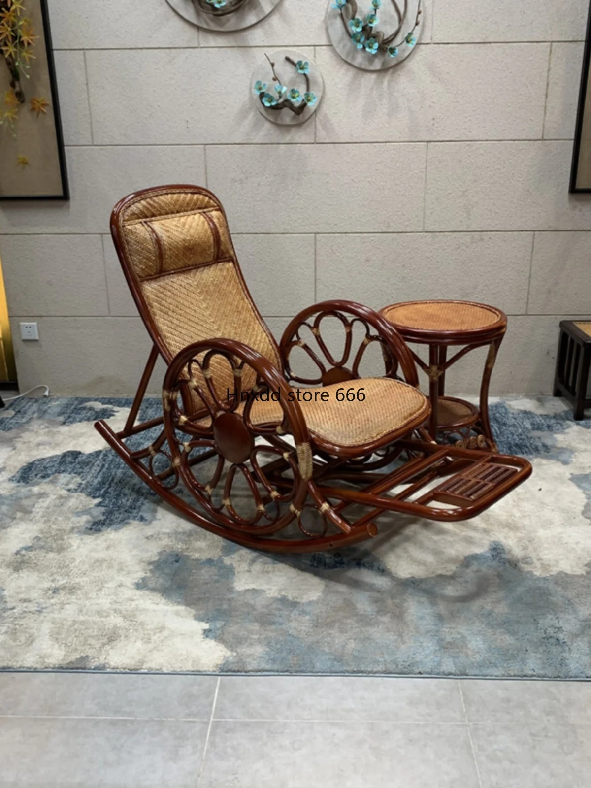 Tengyi vine rocking chair cushion, elderly leisure nap chair recliner