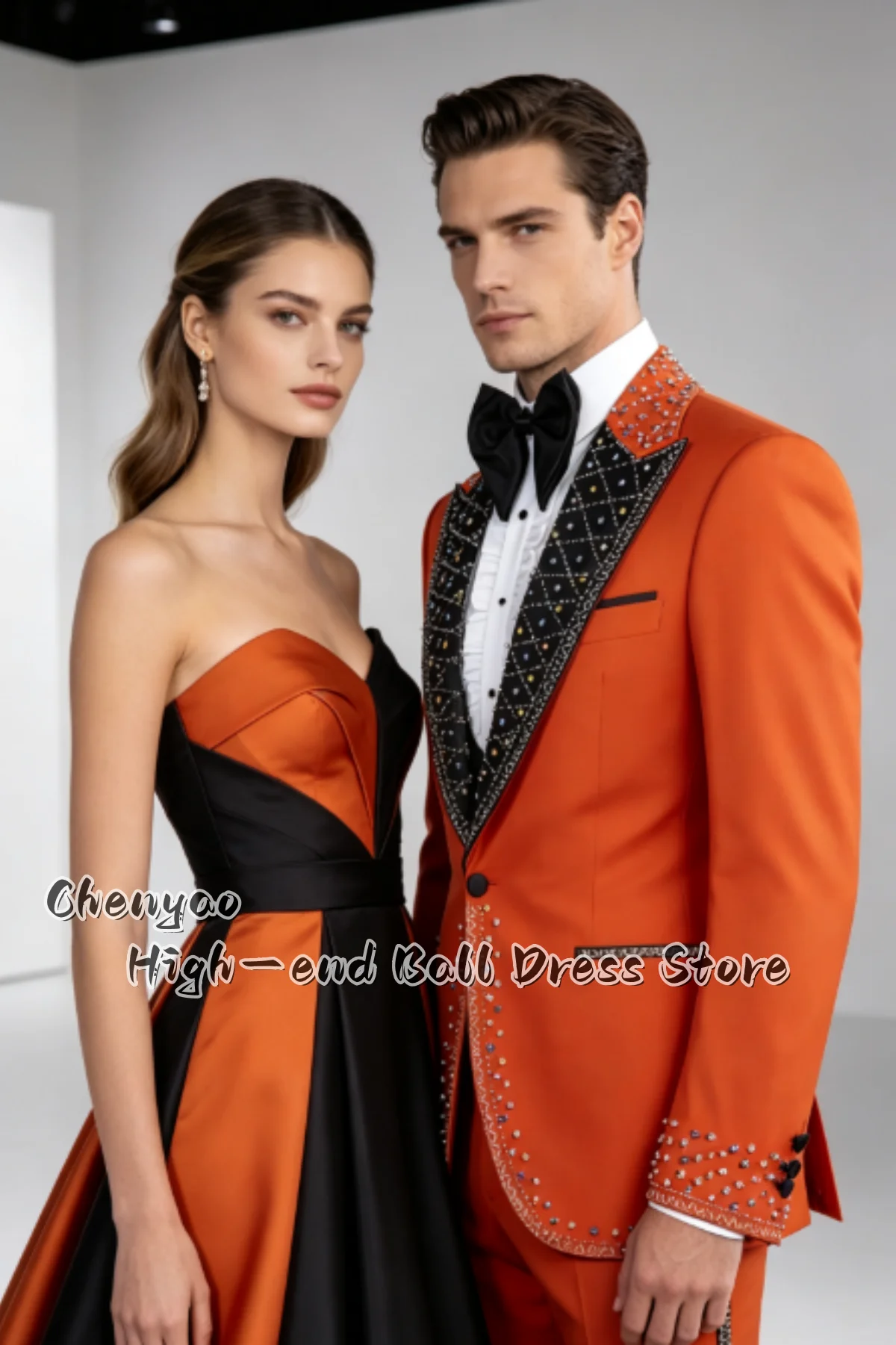 Classic Rhinestone Beaded Sequins Men Suits Slim Formal Groom Tuxedos Customized Banquet Male Prom Blazers 3Pcs Sets ropa hombre