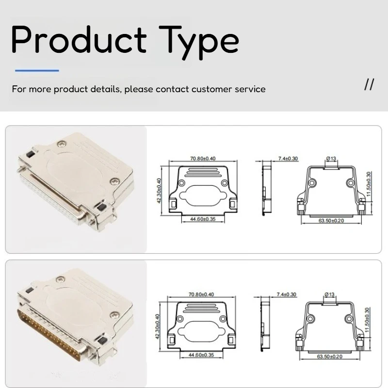 RS232 DB37 DB50 DB62H Soldering Serial Port Connector Metal D-SUB DB8W8 DB13W6 DB 21W4 DB 25W3 Plug Male Female Wiring Plug view 4