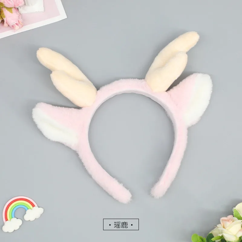 Christmas Deer Headband Kawaii Animal Cosplay Headdress Halloween Party Costumes Props Xmas Fancy Headwear Dress