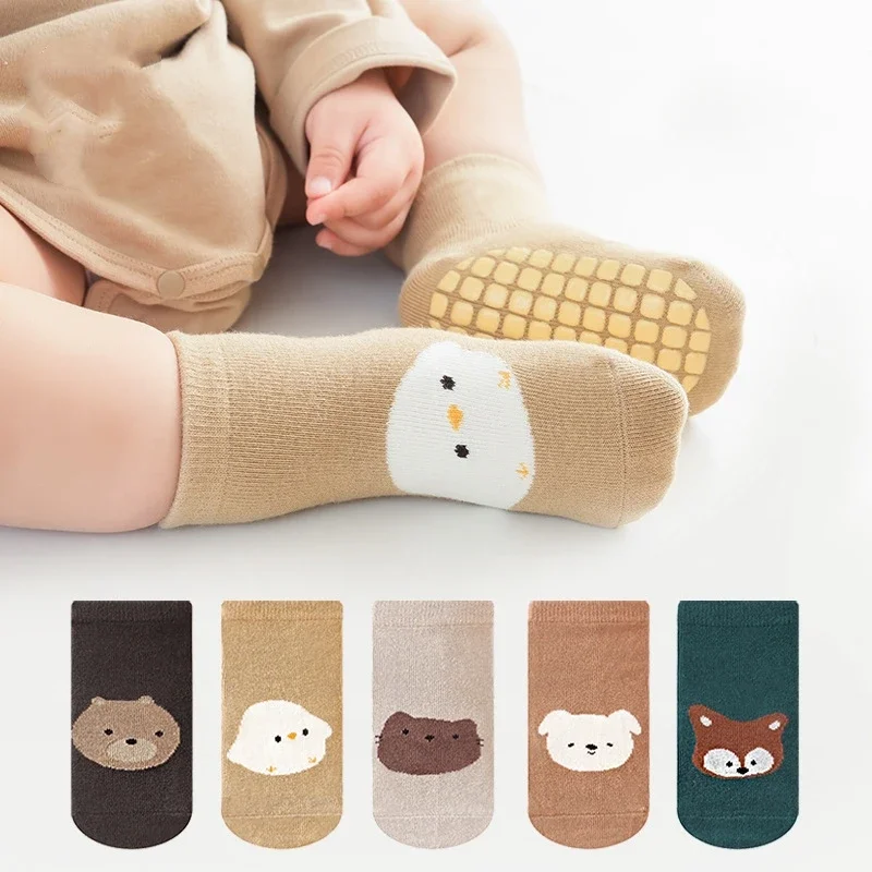 Spring Autumn Sock Baby Boys Girls Anti-Slip Floor Socks Infant Kids Trampoline Shoes Children School Sports Mid Calf Long Socks