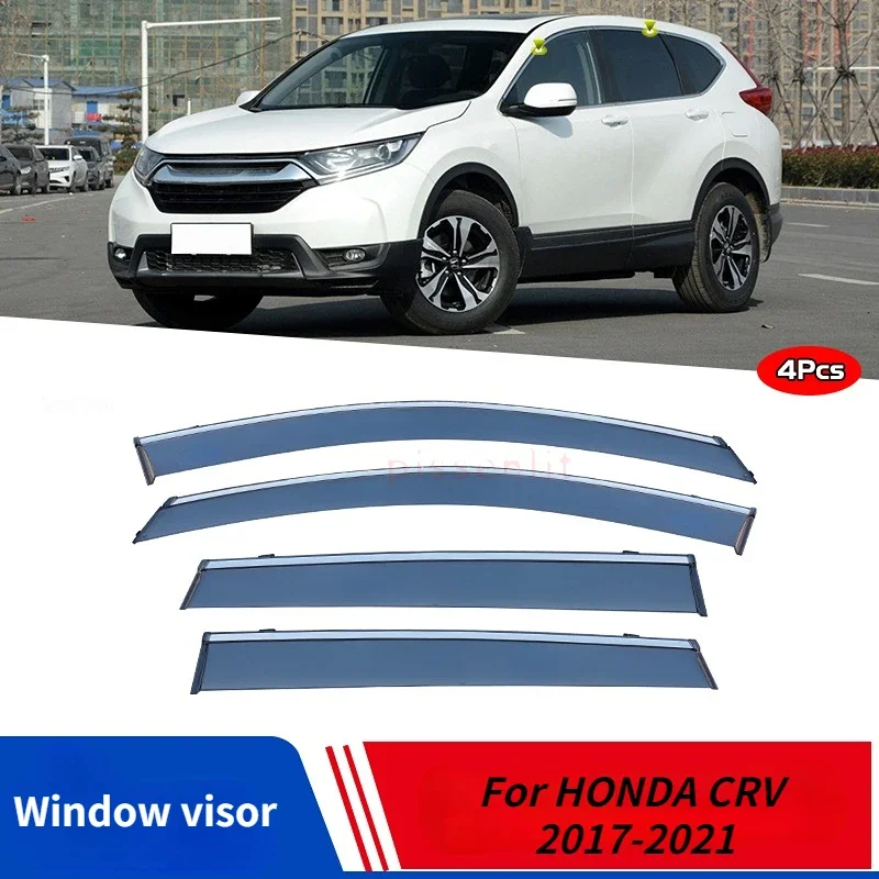 

Для Honda CR-V CRV 2001-2021 оконный козырек, автомобильный дождевик, дефлекторы, навес, накладка, хромированная водонепроницаемая оконная защита от дождя